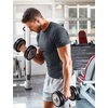 image:imageFlygo Mens Workout Shirts Athletic Running Gym Short Sleeve TShirts Top  Quick Dry Sun Protection Cooling Active Tee Top Stretchy Breathable Moisturewicking Fitness Hiking Climbing CyclingDarkgrey