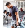 image:imageFlygo Mens Workout Shirts Athletic Running Gym Short Sleeve TShirts Top  Quick Dry Sun Protection Cooling Active Tee Top Stretchy Breathable Moisturewicking Fitness Hiking Climbing CyclingPurple