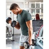 image:imageFlygo Mens Workout Shirts Athletic Running Gym Short Sleeve TShirts Top  Quick Dry Sun Protection Cooling Active Tee Top Stretchy Breathable Moisturewicking Fitness Hiking Climbing CyclingGreygreen