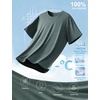 image:imageFlygo Mens Workout Shirts Athletic Running Gym Short Sleeve TShirts Top  Quick Dry Sun Protection Cooling Active Tee Top Stretchy Breathable Moisturewicking Fitness Hiking Climbing CyclingGreygreen