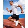 image:imageFlygo Mens Workout Shirts Athletic Running Gym Short Sleeve TShirts Top  Quick Dry Sun Protection Cooling Active Tee Top Stretchy Breathable Moisturewicking Fitness Hiking Climbing CyclingBlackwhitedarkgrey