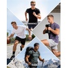 image:imageFlygo Mens Workout Shirts Athletic Running Gym Short Sleeve TShirts Top  Quick Dry Sun Protection Cooling Active Tee Top Stretchy Breathable Moisturewicking Fitness Hiking Climbing CyclingBlack