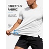 image:imageFlygo Mens Workout Shirts Athletic Running Gym Short Sleeve TShirts Top  Quick Dry Sun Protection Cooling Active Tee Top Stretchy Breathable Moisturewicking Fitness Hiking Climbing CyclingWhite