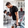 image:imageFlygo Mens Workout Shirts Athletic Running Gym Short Sleeve TShirts Top  Quick Dry Sun Protection Cooling Active Tee Top Stretchy Breathable Moisturewicking Fitness Hiking Climbing CyclingBlack