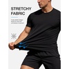 image:imageFlygo Mens Workout Shirts Athletic Running Gym Short Sleeve TShirts Top  Quick Dry Sun Protection Cooling Active Tee Top Stretchy Breathable Moisturewicking Fitness Hiking Climbing CyclingBlack