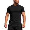 image:imageFlygo Mens Workout Shirts Athletic Running Gym Short Sleeve TShirts Top  Quick Dry Sun Protection Cooling Active Tee Top Stretchy Breathable Moisturewicking Fitness Hiking Climbing CyclingBlack