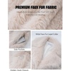 image:imageFlygo Faux Fur Vest Women Sleeveless Lapel Collar Fluffy Jacket Coats  Open Front Fur Vests Jackets Mid Length Fuzzy Shaggy Furry Outerwear Fall Winter Pockets Warm CasualBeige