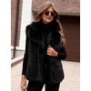 image:imageFlygo Faux Fur Vest Women Sleeveless Lapel Collar Fluffy Jacket Coats  Open Front Fur Vests Jackets Mid Length Fuzzy Shaggy Furry Outerwear Fall Winter Pockets Warm CasualBlack
