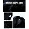 image:imageFlygo Faux Fur Vest Women Sleeveless Lapel Collar Fluffy Jacket Coats  Open Front Fur Vests Jackets Mid Length Fuzzy Shaggy Furry Outerwear Fall Winter Pockets Warm CasualBlack