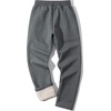 image:imageFlygo Mens Fleece Lined Pants Winter Active Track Joggers Sweatpants  Fully Warm Sherpa Lining Thermal Pants Men Drawstring Elastic Waist Pockets Running Athletic Workout Fleece JoggerDark Greyopen Bottom