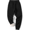 image:imageFlygo Mens Fleece Lined Pants Winter Active Track Joggers Sweatpants  Fully Warm Sherpa Lining Thermal Pants Men Drawstring Elastic Waist Pockets Running Athletic Workout Fleece JoggerBlack