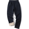 image:imageFlygo Mens Fleece Lined Pants Winter Active Track Joggers Sweatpants  Fully Warm Sherpa Lining Thermal Pants Men Drawstring Elastic Waist Pockets Running Athletic Workout Fleece JoggerNavyopen Bottom
