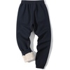 image:imageFlygo Mens Fleece Lined Pants Winter Active Track Joggers Sweatpants  Fully Warm Sherpa Lining Thermal Pants Men Drawstring Elastic Waist Pockets Running Athletic Workout Fleece JoggerNavy