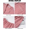 image:imageFlygo Womens 100 Cotton Polka Dot Pajama Set with Pockets  Short Sleeve Button Down Top amp Long Pants Breathable Sleepwear for Home Casual Daily WearPink
