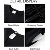 image:imageFlygo Womens One Piece Jumpsuit Long Sleeve Wide Leg Rompers with Pockets  Crewneck Sexy Back Cutout Drawstring High Waist Dressy Casual Outfits Comfy Loose Fit Fall Work Travel Airport ClothesBlack