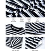 image:imageFlygo Womens Striped Midi Tshirt Dress Crewneck Long Sleeve Shift DressesBlackwhite
