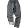 image:imageFlygo Mens Fleece Lined Pants Winter Active Track Joggers Sweatpants  Fully Warm Sherpa Lining Thermal Pants Men Drawstring Elastic Waist Pockets Running Athletic Workout Fleece JoggerDark Greyopen Bottom