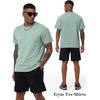 image:imageFlygo 15 Pack Mens Workout Shirts Dry Fit Underarm Mesh Cooling Gym Tops  Quick Dry Athletic Tees Moisture Wicking Crewneck Short Raglan Sleeve Breathable Mesh Plain T Shirts for Fitness RunningBlackwhitegreydarkgreybeangreen