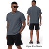 image:imageFlygo 15 Pack Mens Workout Shirts Dry Fit Underarm Mesh Cooling Gym Tops  Quick Dry Athletic Tees Moisture Wicking Crewneck Short Raglan Sleeve Breathable Mesh Plain T Shirts for Fitness Running5pcsdarkgrey