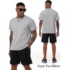 image:imageFlygo 15 Pack Mens Workout Shirts Dry Fit Underarm Mesh Cooling Gym Tops  Quick Dry Athletic Tees Moisture Wicking Crewneck Short Raglan Sleeve Breathable Mesh Plain T Shirts for Fitness Running5pcsgrey
