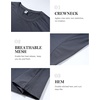 image:imageFlygo 15 Pack Mens Workout Shirts Dry Fit Underarm Mesh Cooling Gym Tops  Quick Dry Athletic Tees Moisture Wicking Crewneck Short Raglan Sleeve Breathable Mesh Plain T Shirts for Fitness RunningDarkgrey