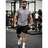 image:imageFlygo 15 Pack Mens Workout Shirts Dry Fit Underarm Mesh Cooling Gym Tops  Quick Dry Athletic Tees Moisture Wicking Crewneck Short Raglan Sleeve Breathable Mesh Plain T Shirts for Fitness RunningGrey