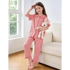 image:imageFlygo Girls 2 Piece Gingham Outfits Cotton Ruffle Clothing Sets 514  Cute Ruffled Peter Pan Collar Short Sleeve Button Down Top High Waist Pants with Pockets Cute Plaid Set for Birthday GiftsWatermelon