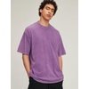 image:imageFlygo 3 Pack Mens Oversized T Shirts Summer Cotton Washed Baggy TeeBlackbeigepurple