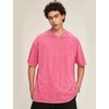 image:imageFlygo 3 Pack Mens Oversized T Shirts Summer Cotton Washed Baggy TeeBlackbeigerose