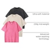 image:imageFlygo 3 Pack Mens Oversized T Shirts Summer Cotton Washed Baggy TeeBlackbeigerose