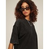 image:imageFlygo 3 Pack Mens Oversized T Shirts Summer Cotton Washed Baggy TeeBlackblackblack