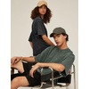 image:imageFlygo 3 Pack Mens Oversized T Shirts Summer Cotton Washed Baggy TeeBlackdarkgreyarmygreen
