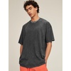image:imageFlygo 3 Pack Mens Oversized T Shirts Summer Cotton Washed Baggy TeeBlackdarkgreygrey
