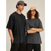 image:imageFlygo 3 Pack Mens Oversized T Shirts Summer Cotton Washed Baggy TeeBlackdarkgreygrey