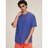 image:imageFlygo 3 Pack Mens Oversized T Shirts Summer Cotton Washed Baggy TeeBlackgreyblue