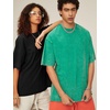 image:imageFlygo 3 Pack Mens Oversized T Shirts Summer Cotton Washed Baggy TeeBlackgreygreen