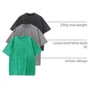 image:imageFlygo 3 Pack Mens Oversized T Shirts Summer Cotton Washed Baggy TeeBlackgreygreen