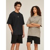 image:imageFlygo 3 Pack Mens Oversized T Shirts Summer Cotton Washed Baggy TeeBlackgreylightkhaki