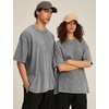 image:imageFlygo 3 Pack Mens Oversized T Shirts Summer Cotton Washed Baggy TeeGreygreygrey