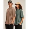 image:imageFlygo 3 Pack Mens Oversized T Shirts Summer Cotton Washed Baggy TeeGreykhakiarmygreen