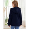 image:imageFlygo Girls Fleece Jacket Sherpa Lined Hoodie Horn Button Duffle CoatNavy