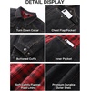 image:imageFlygo Mens Flannel Lined Denim Jacket Snap Cowboy Cut Trucker CoatBlack