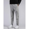 image:imageFlygo Mens Fleece Lined Sherpa Sweatpants Winter Warm Active Jogger Pants2 Light Grey Ribbed Bottom