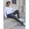 image:imageFlygo Mens Fleece Lined Sherpa Sweatpants Winter Warm Active Jogger PantsAshgreyopen Bottom