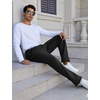 image:imageFlygo Mens Fleece Lined Sherpa Sweatpants Winter Warm Active Jogger PantsBlack Open Bottom