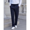 image:imageFlygo Mens Fleece Lined Sherpa Sweatpants Winter Warm Active Jogger PantsBlue Open Bottom