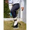 image:imageFlygo Mens Fleece Lined Sherpa Sweatpants Winter Warm Active Jogger PantsBlue Open Bottom