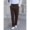 image:imageFlygo Mens Fleece Lined Sherpa Sweatpants Winter Warm Active Jogger PantsBrownopen Bottom