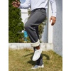 image:imageFlygo Mens Fleece Lined Sherpa Sweatpants Winter Warm Active Jogger PantsDark Grey Open Bottom