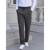 image:imageFlygo Mens Fleece Lined Sherpa Sweatpants Winter Warm Active Jogger PantsDark Grey Open Bottom